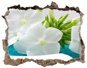 3d lyuk fal dekoráció Fehér virágok spa nd-k-89406381