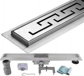 Zuhanyfolyóka 110 cm alacsony beépítés 52 mm Görög mintás