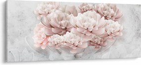 Kép - Rózsaszín virágok a falon (120x50 cm)