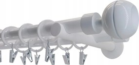 Dupla függönykarnis Fém 19+19mm Fehér 160cm Optic Gömb
