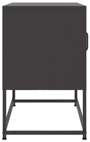 fekete acél TV-szekrény 68 x 39 x 60,5 cm