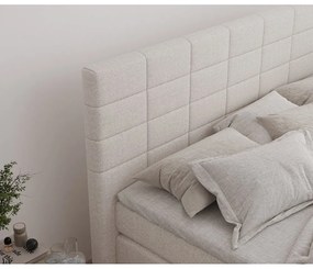 Bézs ágyneműtartós boxspring ágy 140x200 cm Ava – Maison de Rêve