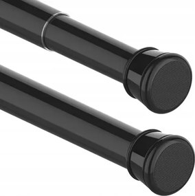 Teleszkópos zuhanyfüggöny Fekete 73-175cm