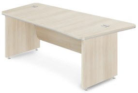 TopOffice Premium ergonomikus asztal 203,2 x 102,7 cm, jobb, világos akác