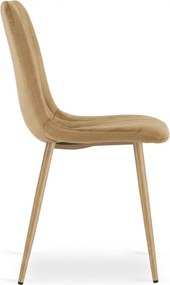 Bézs bársony szék LAVA CAMEL BEIGE