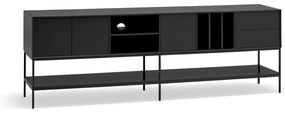 Fekete TV-állvány 220x74x45 cm Platt – Teulat