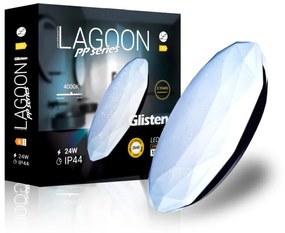 Lagoon Glisten 24W-os ø390mm kerek natúr fehér mennyezeti lámpa IP44-es védettségű