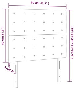 2 db cappuccino színű műbőr fejtámla 80 x 5 x 78/88 cm
