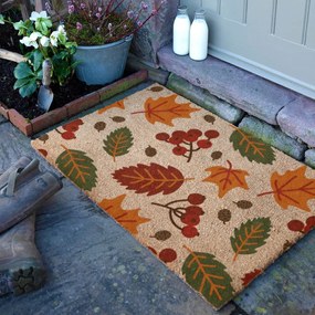 Kókuszrost lábtörlő 40x60 cm Autumn Leaves – Artsy Doormats
