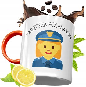 Narancssárga Bögre Rendőrnek Tökéletes Ajándék fényképes nyomtatással