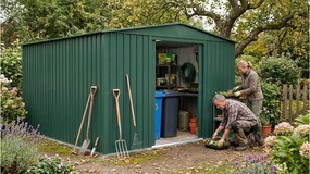 fém kerti ház GLOBEL 1012 ZÖLT + napfénytető LG2500