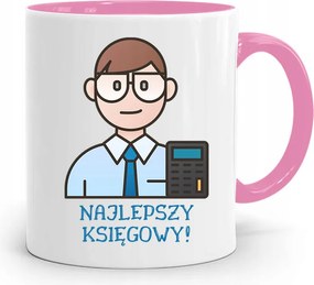 Rózsaszín Bögre Ajándék Könyvelőnek, fényképes nyomattal
