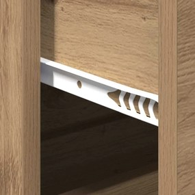 Széf fiókkal kézműves tölgy 60 x 39 x 80 cm Faanyag