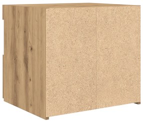 Éjjeli asztal LED lámpákkal Kézműves tölgy 50x40x45 cm