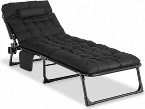 Kerti napozóágy fekete színben – SATURN