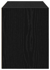 fekete tölgy szerelt fa szekrény 2 fiókkal 60 x 31 x 40 cm