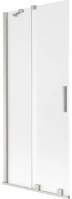 Mexen Velar, 2 szárnyas eltolható kádparaván 80 x 150 cm, 8 mm-es mattüveg, csiszolt acél, 896-080-000-31-97