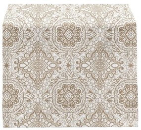 Asztali futó 40x130 cm Beige Mandala – Mila Home