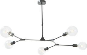 DAR LIGHTING EUP0539 EUPHEMIA Többágú Függesztett Lámpa Fekete E27 IP20