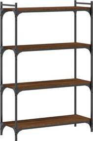 vidaXL 4 szintes barna tölgy színű szerelt fa könyvespolc 80x30x120 cm