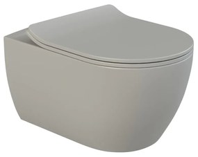 CeraStyle CITY fali WC - MATT SZÜRKE - rimless - perem nélküli - rejtett szerelésű - mély öblítés