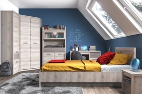 Alacsony vitrin 2D1W1S, nairobi gesztenye/onix, JESI NEW