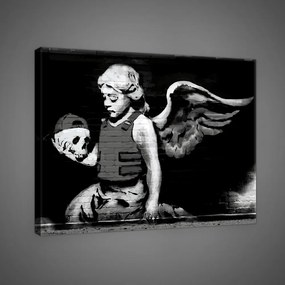 Vászonkép, Fallen Angel by Banksy, 60x40 cm méretben