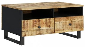 tömör mangófa és szerelt fa dohányzóasztal 80 x 54 x 40 cm