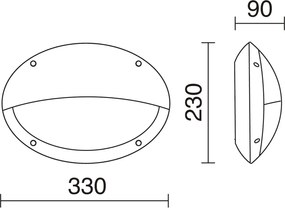 Novolux TEIA 317C-G05X1A-01 Fali lámpa E27 IP66