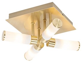 Modern fürdőszobai mennyezeti lámpa sárgaréz 4-lámpás IP44 - Bath