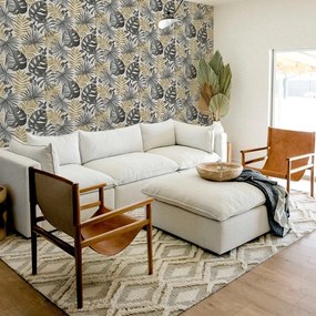 Arthouse Signature 2 Jungle Wall arany-fekete leveles texturált vinyl tapéta – 297105