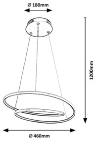 Rabalux - LED Csillár zsinóron LED/40W/230V