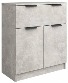 betonszürke szerelt fa tálalóasztal 60 x 30 x 70 cm
