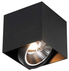 Design spotlámpa fekete négyzet AR111 - Box