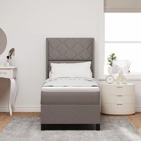 Boxspring Ágy Mattal Taupe 80x200 cm Szövet