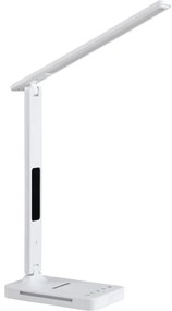 LED Dimmelhető lámpa vezeték nélküli QI töltéssel, kijelzővel és USB porttal LED/7W/230V 3000-6000K