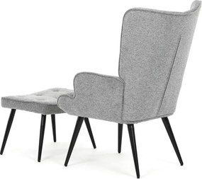 Relaxációs fotel, szürke, bársony kárpit, AK-303 GREY2