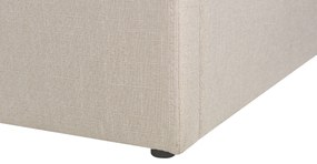 Fejtámla Nélküli Bézs Színű Minimalista Ágykeret 180 x 200 cm DINAN Beliani