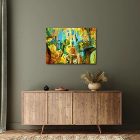 Kép - Építészet, kubista absztrakció (70x50 cm)