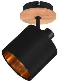 Fekete-natúr színű spotlámpa ø 12 cm Tommy – Trio