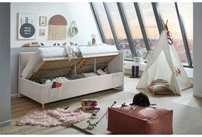 Bézs ágyneműtartós sarok gyerekágy 120x200 cm Cool – Meise Möbel