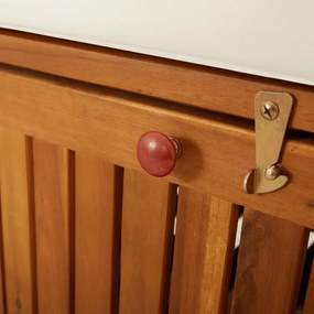 tömör akácfa tárolópad párnával 170 cm