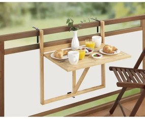 WENKO 69806800 - WAIKIKI asztal 64x65 cm fehér/barna