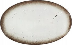 Flow kőből készült tálaló tányér, barna árnyalatok, Madam Stoltz