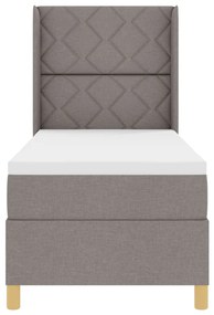 Boxspring Ágy Matraccal és LED-del Taupe 80x200 cm Szövet