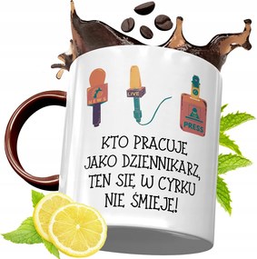 Bordó Bögre Újságírónak Születésnapra Ajándék fényképes nyomattal