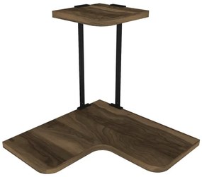 Sarki fali polc AGORA 33,8x38,5 cm barna