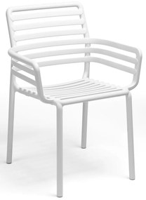 DOGA karfás kerti design szék, bianco