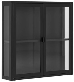 Fekete fém függő tálalószekrény 80x80 cm Brisbane – House Nordic