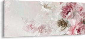Kép - Festés rózsaszín virágok (120x50 cm)